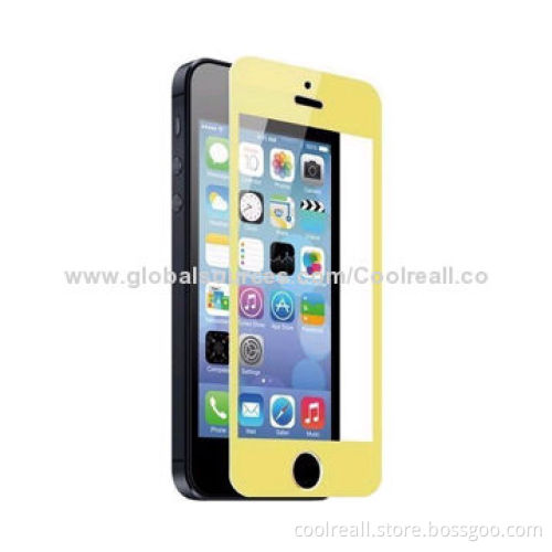 Color Tempered Glass Screen Protector for iPhone 5, 0.2-0.33mm Thickness